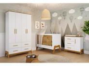 Quarto Completo Retro Moveis Peroba Guti 04 portas MDF Branco Amêndoa Quarto Completo Retro Moveis Peroba Guti 04 portas MDF Branco Amêndoa