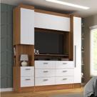 Quarto Completo Viena 2 Portas 8 Gavetas 3 Peças Espresso Móveis Marrom/Nogal/Branco Quarto Completo Viena 2 Portas 8 Gavetas 3 Peças Espresso Móveis Marrom/Nogal/Branco