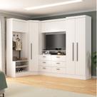 Quarto Completo Viena 5 Portas 6 Gavetas 4 Peças Espresso Móveis