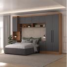 Quarto Completo Viena 7 Portas 6 Gavetas 5 Peças Espresso Móveis
