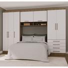 Quarto Cs 7 Portas 6 Gavetas E Nichos Paris Luciane Móveis Avelã Pf-branco Pf