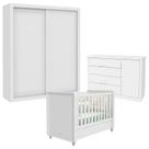 Quarto de Bebê 2 Portas Tutto New Branco Acetinado - Matic