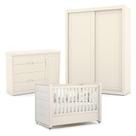 Quarto de Bebe 2 Portas Tutto New Off White com Capitonê New Boucle - Matic