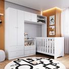 Quarto de Bebê Aconchego Completo IV - Branco Quarto de Bebê Aconchego Completo IV - Branco