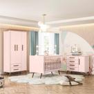 Quarto de Bebê Ambiente Q Encanto Retrô Rosa - Qmovi