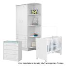 Quarto de Bebê Berço c/Rod Guarda Roupa Cômoda Doce Sonho Branco Qmovi Quarto de Bebê Berço c/Rod Guarda Roupa Cômoda Doce Sonho Branco Qmovi