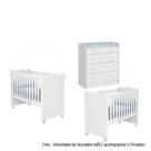 Quarto de Bebê Berço Gemeos c/ Rodízios e Cômoda Doce Sonho Branco Qmovi