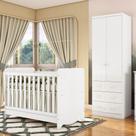 Quarto de Bebê com Berço Minicama Ben e Guarda Roupa Smim New 100 MDF Móveis Peroba Quarto de Bebê com Berço Minicama Ben e Guarda Roupa Smim New 100 MDF Móveis Peroba