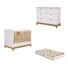 Quarto de Bebê com Cômoda Berço e Colchão Liza Permobili