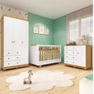 Quarto de Bebê com Guarda-roupa 3 Portas Cômoda e Berço 4em1 Minicama 100% Mdf Mike Espresso Móveis Quarto de Bebê com Guarda-roupa 3 Portas Cômoda e Berço 4em1 Minicama 100% Mdf Mike Espresso Móveis