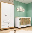 Quarto de Bebê com Guarda-roupa 3 Portas e Berço 4 em 1 Minicama 100% Mdf Mike Espresso Móveis Quarto de Bebê com Guarda-roupa 3 Portas e Berço 4 em 1 Minicama 100% Mdf Mike Espresso Móveis