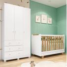 Quarto de Bebê com Guarda-roupa 3 Portas e Berço 4 em 1 Minicama 100% Mdf Mike Espresso Móveis Quarto de Bebê com Guarda-roupa 3 Portas e Berço 4 em 1 Minicama 100% Mdf Mike Espresso Móveis