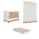 Quarto de Bebê com Guarda Roupa Berço e Colchão Liza Permobili