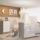 Quarto de Bebê Completo 1 Berço 1 Cômoda Pirulito