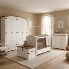 Quarto de Bebê Completo 100% MDF com Guarda Roupa Cômoda Berço e Baú Smile Bege Creme/Carvalho Quarto de Bebê Completo 100% MDF com Guarda Roupa Cômoda Berço e Baú Smile Bege Creme/Carvalho