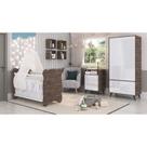 Quarto de Bebe Completo 3 Peças 1 Cômoda 1 Roupeiro 1 Berço Pipoca