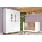 Quarto de Bebê Completo Aconchego 2 Peças (1 Guarda Roupa + 1 Berço) QI82 Branco/Jequitiba - Henn Quarto de Bebê Completo Aconchego 2 Peças (1 Guarda Roupa + 1 Berço) QI82 Branco/Jequitiba - Henn