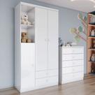 Quarto de Bebê Completo Bala de Menta 3 Portas 7 Gavetas Branco - Henn Quarto de Bebê Completo Bala de Menta 3 Portas 7 Gavetas Branco - Henn