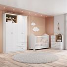 Quarto de Bebê Completo Berço Cômoda e Roupeiro Malu Espresso Móveis Quarto de Bebê Completo Berço Cômoda e Roupeiro Malu Espresso Móveis