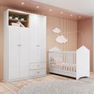Quarto de Bebê Completo Berço e Roupeiro Malu Espresso Móveis Quarto de Bebê Completo Berço e Roupeiro Malu Espresso Móveis