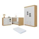 Quarto de Bebê Completo com Berço 3 em 1 com Colchão Incluso Brisa Multimóveis MP4533 Quarto de Bebê Completo com Berço 3 em 1 com Colchão Incluso Brisa Multimóveis MP4533