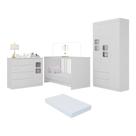 Quarto de Bebê Completo com Berço 3 em 1 com Colchão Incluso Brisa Multimóveis MP4541 Quarto de Bebê Completo com Berço 3 em 1 com Colchão Incluso Brisa Multimóveis MP4541