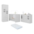 Quarto de Bebê Completo com Berço 3 em 1 com Colchão Incluso Brisa Multimóveis MP4545