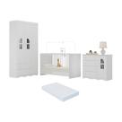 Quarto de Bebê Completo com Berço 3 em 1 com Colchão Incluso Liz Multimóveis MP4575 Quarto de Bebê Completo com Berço 3 em 1 com Colchão Incluso Liz Multimóveis MP4575