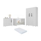 Quarto de Bebê Completo com Berço 3 em 1 com Colchão Incluso Nina Multimóveis MP4566