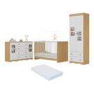 Quarto de Bebê Completo com Berço 3 em 1 com Colchão Incluso Serena Multimóveis MP4547