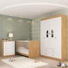 Quarto de Bebê Completo com Berço 3 em 1 para Colchão 130x60cm Amora Multimóveis MP4553 Quarto de Bebê Completo com Berço 3 em 1 para Colchão 130x60cm Amora Multimóveis MP4553