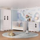 Quarto de Bebê Completo com Berço 3 em 1 para Colchão 130x60cm Liz Multimóveis MP4559