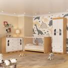 Quarto de Bebê Completo com Berço 3 em 1 para Colchão 130x60cm Liz Multimóveis MP4563