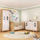 Quarto de Bebê Completo com Berço 3 em 1 para Colchão 130x60cm Nina Multimóveis MP4562