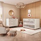 Quarto de Bebê Completo com Berço 3 em 1 Valentina