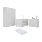 Quarto de Bebê Completo com Berço Americano 3 em 1 Colchão Incluso Realeza Multimóveis MP4599