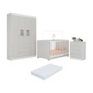 Quarto de Bebê Completo com Berço Americano 3 em 1 Colchão Incluso Teddy Multimóveis MP4664 Quarto de Bebê Completo com Berço Americano 3 em 1 Colchão Incluso Teddy Multimóveis MP4664