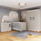 Quarto de Bebê Completo com Berço Americano 3 em 1 Doçura Multimóveis MP4646