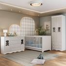 Quarto de Bebê Completo com Berço Americano 3 em 1 Doçura Multimóveis MP4658