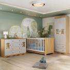 Quarto de Bebê Completo com Berço Americano 3 em 1 Doçura Multimóveis MP4810