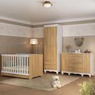Quarto de Bebê Completo com Berço Americano 3 em 1 para Colchão 130x70cm Dengo Multimóveis MP4596