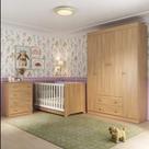 Quarto de Bebê Completo com Berço Americano 3 em 1 para Colchão 130x70cm Encanto Multimóveis MP4585