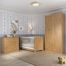 Quarto de Bebê Completo com Berço Americano 3 em 1 para Colchão 130x70cm Encanto Multimóveis MP4589