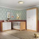 Quarto de Bebê Completo com Berço Americano 3 em 1 para Colchão 130x70cm Encanto Multimóveis MP4589