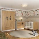 Quarto De Bebê Completo Com Berço Americano 3 Em 1 Pirulito Multimóveis MP4613 Branco-madeirado Quarto De Bebê Completo Com Berço Americano 3 Em 1 Pirulito Multimóveis MP4613 Branco-madeirado