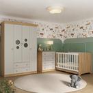 Quarto De Bebê Completo Com Berço Americano 3 Em 1 Pirulito Multimóveis MP4617 Madeirado-off White Quarto De Bebê Completo Com Berço Americano 3 Em 1 Pirulito Multimóveis MP4617 Madeirado-off White