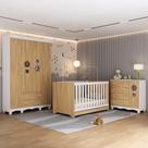 Quarto de Bebê Completo com Berço Americano 3 em 1 Suspiro Multimóveis MP4616