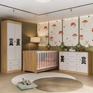 Quarto De Bebê Completo Com Berço Americano 3 Em 1 Teddy Multimóveis MP4656 Madeirado-off White Quarto De Bebê Completo Com Berço Americano 3 Em 1 Teddy Multimóveis MP4656 Madeirado-off White