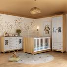 Quarto de Bebê Completo com Berço Americano 3 em 1 Ternura Multimóveis MP4659