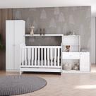 Quarto de Bebê Completo com Berço Bala de Menta e Kit Pétala